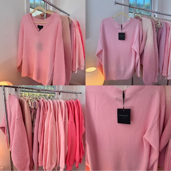 Cynthia Rowley Cashmere Wool Blend V Neck Sweater